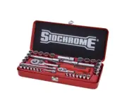 NEW Sidchrome 37 Piece 1/4” And 1/2” Drive Met/AF Socket Set