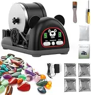 luximi Industrial Rock Tumbler Kit with Industrial Motor & Durable Synthesis Material, Adjustable Speed, Time Setting, and 3lbs Leakproof Noise Reduction Barrel, Perfect for Adults and Kids