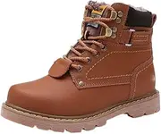 [nichangyuyi] Outdoor large men's or women's boots british snow boots warm high helper boots autumn and winter cotton boots, Light Brown (B,plush), 8
