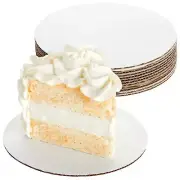 6 Inch Round White Cake Boards for Desserts Wedding Cakes, 12 Pack