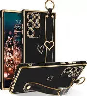 For Samsung Galaxy S22 Ultra Kickstand Phone Case Hybrid Rugged Cover Strap Belt
