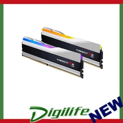 G.Skill Trident Z5 RGB 32GB (2x 16GB) DDR5 7600MHz CL36 Desktop Memory - Silver
