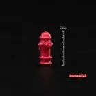 5pcs 1/64 Red Fire Hydrant Scene Props Miniatures Figures For Cars Vehicles