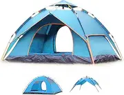 Easy Automatic Pop-Up Camping Tents for 3-4 People Lightweight Quick Setup Instant Pop Open Cabin with Carry Bag for Outdoor Hiking Camping Beach Garden