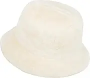 [NTLWKR] Winter Faux Fur Bucket Hat, Fluffy Fuzzy Warm Hats, Plush Fisherman Cap, Furry Puffy Hats for Women