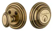 Grandeur GEOGEO_SGLCYL_234 Georgetown Solid Brass Rose Keyed - Brass