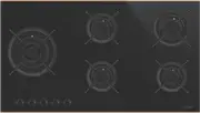 Smeg PF 90cm Dolce Stil Novo Gas Cooktop, Glass with CP Trim