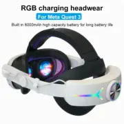 For Meta Quest 3 VR Headset with 8000mAh Battery PowerBank Pack Elite Head Strap