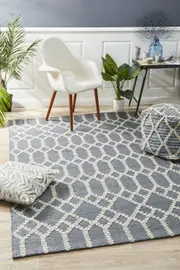 1 Abode Rug Culture Denim & Natural Upcycled Textured Rug