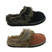 Bellissimo Lotus Ladies Slippers Scuff Winter Furry Soft Upper Slip On