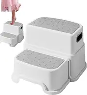 Vbnuyhim Bathroom Step Ladder, 2 Stepladders for | Non-slip Step Stool for Kitchen Counter Helper, Multifunctional Ladder for Toddlers for Potty Training