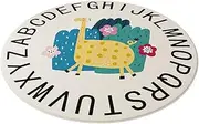 MUSONG Kids Play Rug 100cm, Giraffe Animal Print Area Rug, Non-Slip, Machine Washable