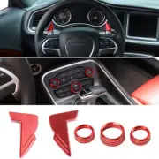 Steering Wheel Shift Paddle/AC Switch Button Knob Trim for Dodge Challenger 15+