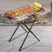 Electric Barbeque Grill With Rated Portable Indoor Smokeless Non Stick Barbecue Pan Large Stainless Steel Freestanding Barbecues Charcoal Grill