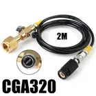 CGA320 CO2 Cylinder Tank Quick Connect Refill Adapter Hose Filling Charging Kit
