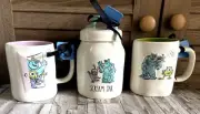 SET of 3 RAE DUNN Monsters Inc Canister SCREAM JAR SCREAM TEAM & BOO MUGS Sully