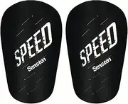 Sport Soccer Shin Guards with Sleeves Soccer Ball Shinguards Unisex Write/Red