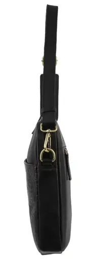 Pierre Cardin Croc-Embossed Leather Business Computer Laptop Bag - Black