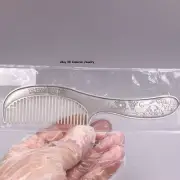 Pure S999 Fine Silver Comb Lucky Lucky Pig Healthy Hair Comb 77-78g 6.3inch