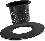 Lykvrii 12 Pack Net Pots 6 Inch for 5 Gallon, 2 in 1 Wide Lip Hydroponic Bucket Lids, DWC Hydroponic Baskets net Pot lid for 5 and 3.5 Gallon - Black