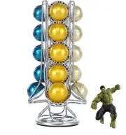 Flagship Coffee Pod Holder 360-Degree Rotatable Nespresso Vertuoline Chrome