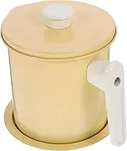 OFFSCH Kitchen Pot Strainer Oil Storage Can in Creamy Yellow Large Capacity Oil Filter Jug