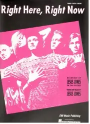 JESUS JONES "RIGHT HERE, RIGHT NOW" SHEET MUSIC-PIANO/VOCAL/GUITAR-NEW ON SALE!!