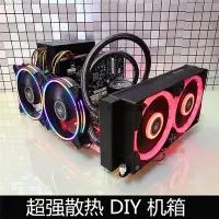 在飛比找Yahoo!奇摩拍賣優惠-電腦機殼 臺式機簡易diy亞克力透明機殼架IMATX主板開放