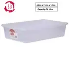 5 x 12L Clear Plastic Storage Box Underbed Container Organizer Kitchen Wardrobe