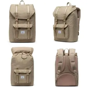 【Herschel】Little America 中型 黑色 全黑 筆電夾層 大容量 帆布 防潑水 磁扣 橡膠帶 背包 後背包