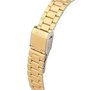 【CASIO 卡西歐】A178WGA-1A 金色不鏽鋼弧邊方型時尚質感多功能電子手錶
