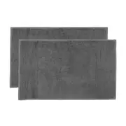 Bambury Elvire Set of 2 Bath Mats - Pewter