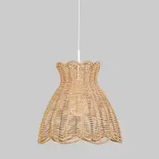 Pollyanna Scallop Rope Pendant Light - Natural