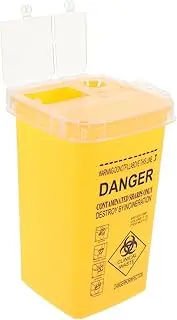 minkissy Waste Sharps Container 2 Gallon Sharps Container with Split Lid for Home & Travel Use Sharps Bucket Travel Sharps Container Tattooing Needle Disposal Containers Small Containers Pp