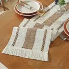 Burlap Cotton Table Runner Farmhouse Rustic Style Table Cover Decor Home Decor