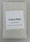 Calvin Klein 2 Queen/Standard Pillowcases Basketweave Green Sateen Weave Cotton