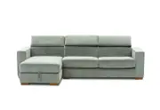 ANGUS VELVET Left-Hand Facing 3 Seater Chaise with Sofa Bed