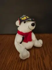 Coca Cola Collectible Polar Bear Plush with hat and bottle