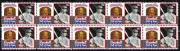 JIMMIE FOXX BASEBALL GREAT HALL OF FAME INDUCTEE STRIP OF 10 MINT STAMPS