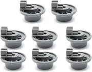 [Xolixorium] 8Pcs Dishwasher Lower Rack Wheel Replacement, Lower Basket Wheel Replacement Parts, Compatible with Bosch Kenmore Neff Siemens Dishwashers, 8-Piece Set