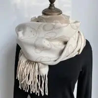在飛比找ETMall東森購物網優惠-可愛圖案仿羊絨女冬季加厚圍巾