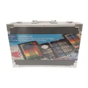 Artist's Loft All-Media Art Set 126 Piece Kit Paint Pencils Brushes Metal Case