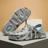 在飛比找蝦皮購物優惠-🧡GD銀飾丨原創設計夏季新款沙灘洞洞鞋男士涼鞋軟底包頭防滑韓
