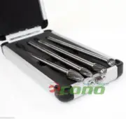 4 Pc Long Reach Double Cut Carbide Rotary Burrs Polishing Cut Tool