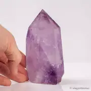 536g115mm Amethyst Crystal Natural Quartz Point Wand Healing Obelisk Tower