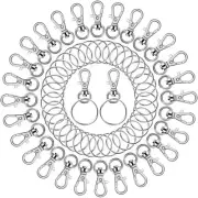 ✅100-Pcs SILVER Metal Swivel Lanyard Snap Hook Lobster Claw Clasp- 1" Keyring