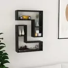 2x Wall Shelves Corner Shelf Display Shelves Book Storage Rack Floating Mounted