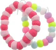 INOOMP 2Pcs Plush Ball Cat Collar Necklace Elastic Pet Neckwear for Cats Puppies Comfortable Lightweight Design Easy to Clean Present for