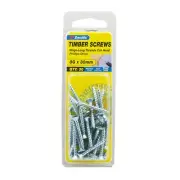 Zenith 8G x 30mm Zinc Plated Hinge-Long Threads Countersunk Head Timber Screw...
