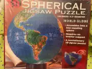 3D Spherical Jigsaw Puzzle World Globe Earth 530 Pieces 9.5" Diameter NEW SEALED